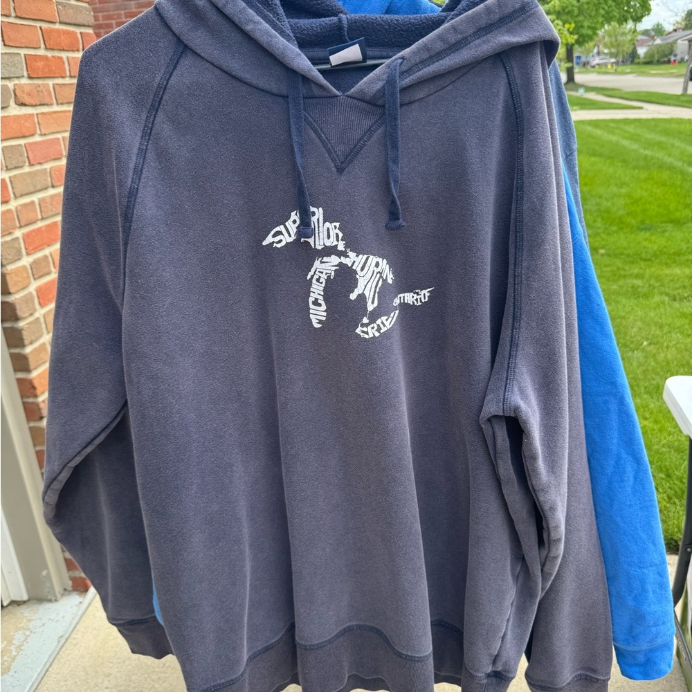 Michigan Graphic Hooded Sweatshirt - Dark Navy